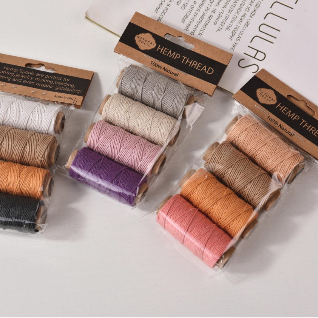 Sewing Thread In Textile - 4 peças de fio de cânhamo