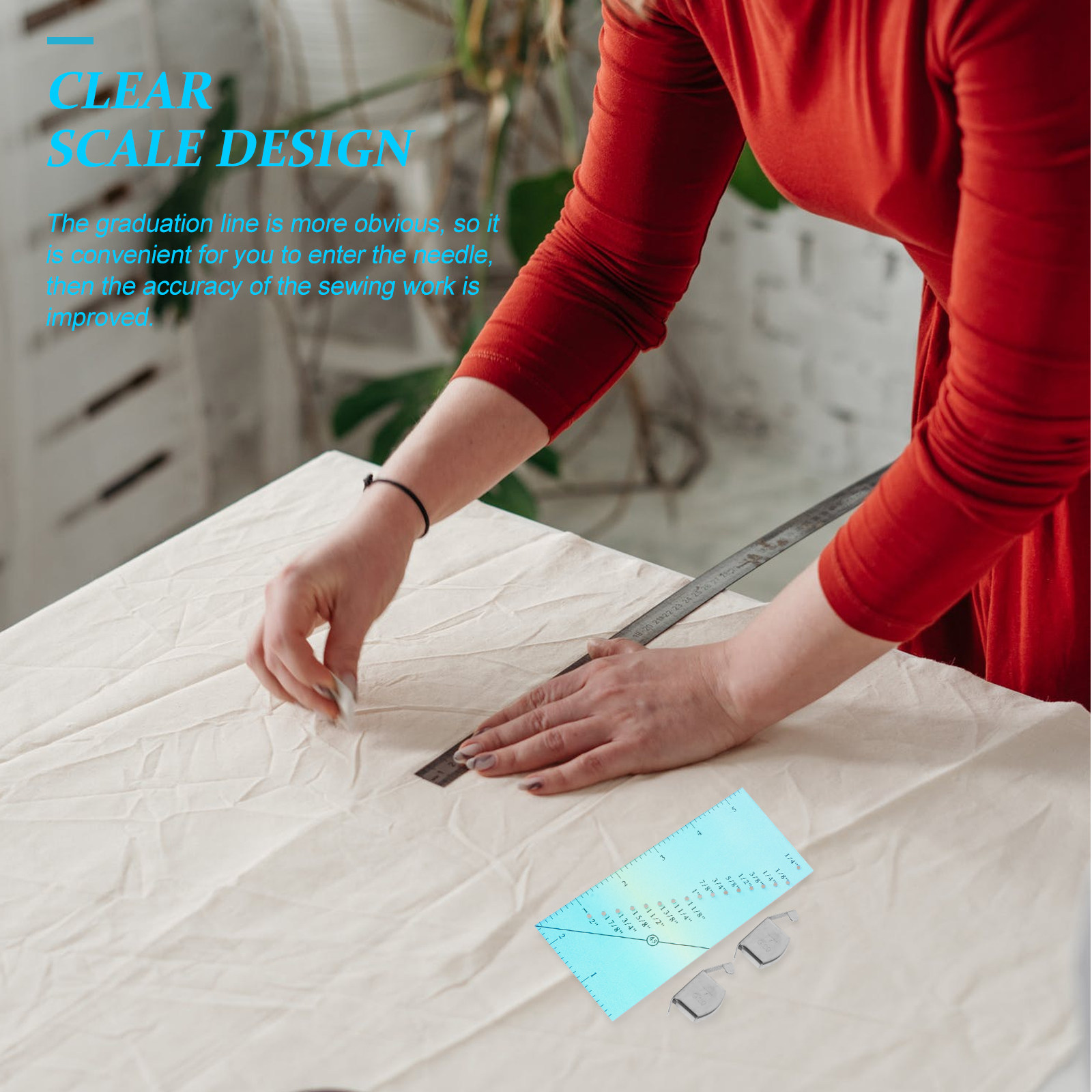 1 conjunto de régua de plástic - Sewing Gauge Ruler avaliação e preço